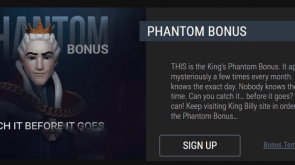 King Billy Casino Phantom Bonus