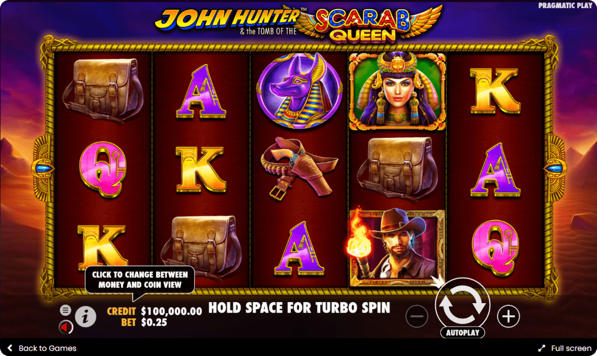 John Hunter and the Tomb of the Scarab Queen slot