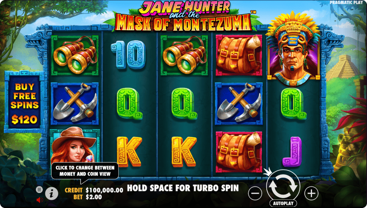 Jane Hunter and the Mask of Montezuma slot